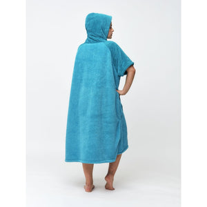 PONCHO AFTER SHERPA - ICE BLUE